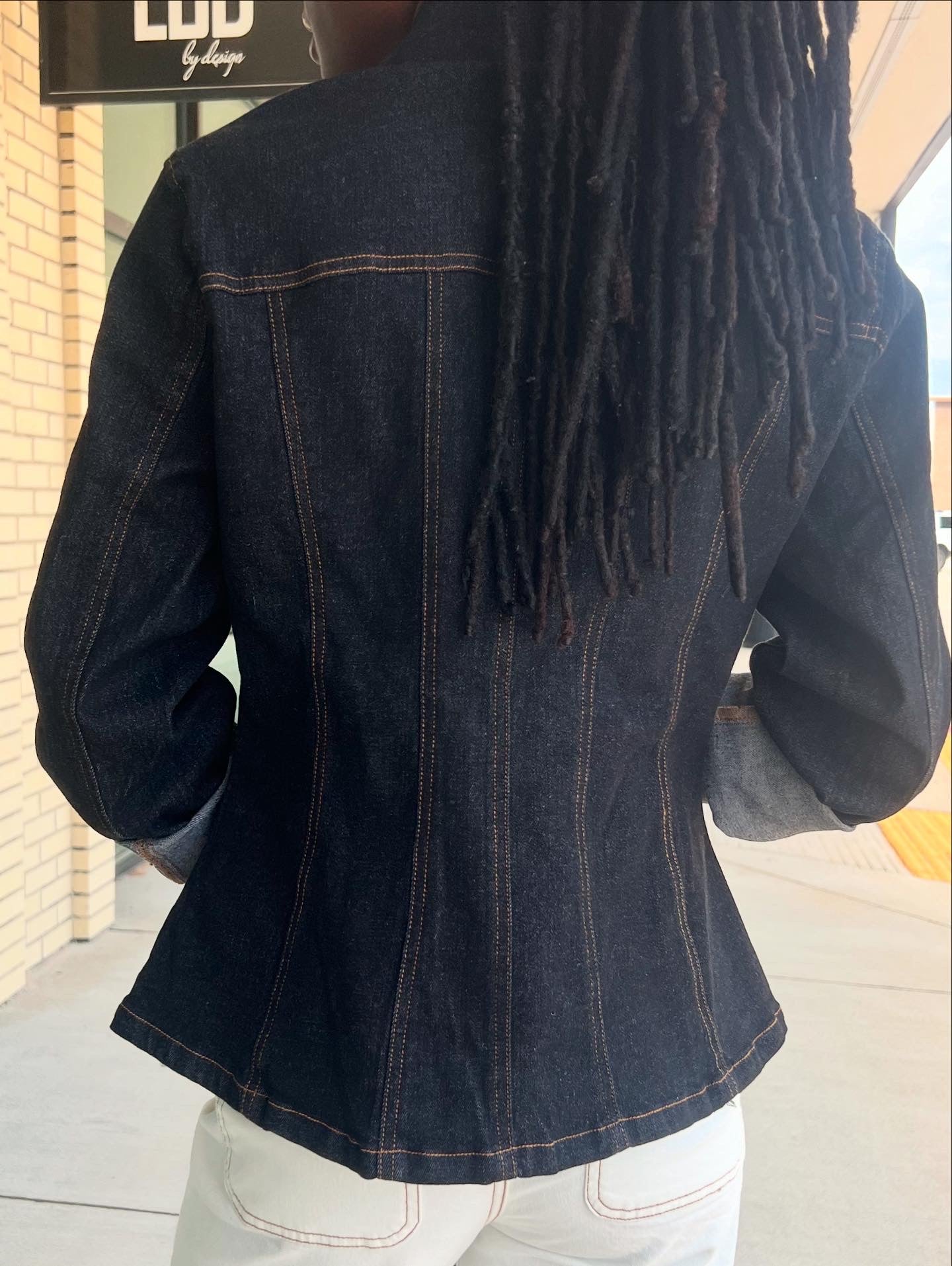 Tosh Black Vintage Denim Button Front Top