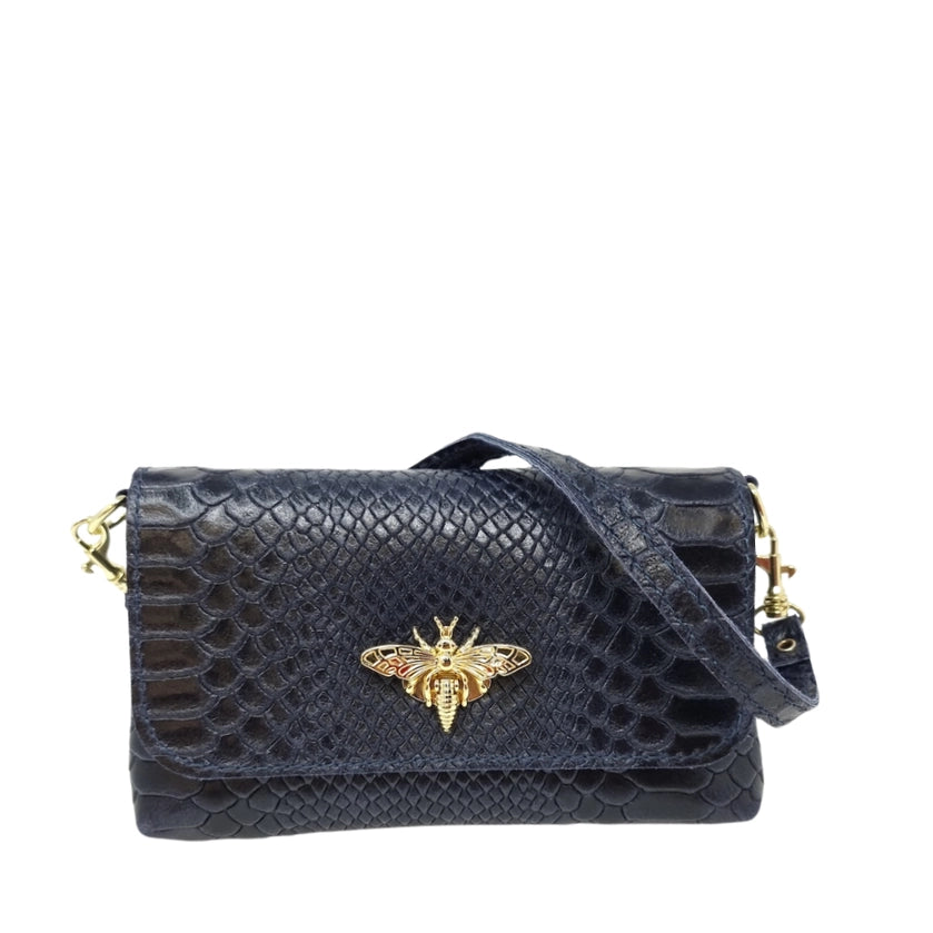 Alara Italian Leather Bumblebee Crossbody Bag
