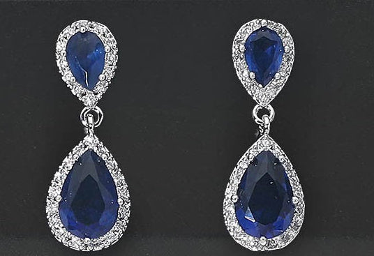 Crystal Dangle Teardrop Earrings