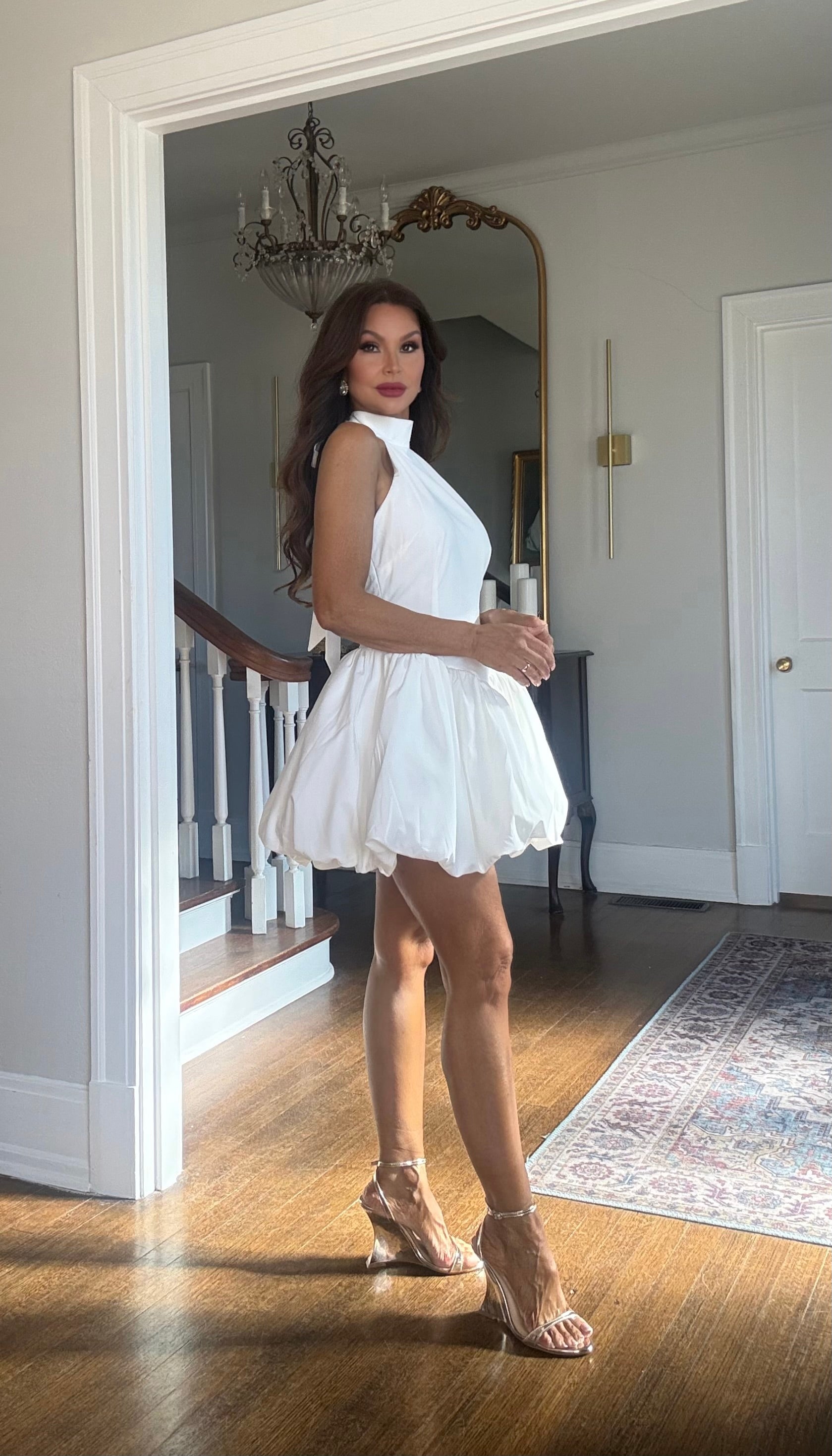 Kelly Halter Bubble Mini Dress