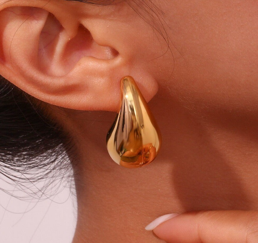 Gold Pear Drop Earrings