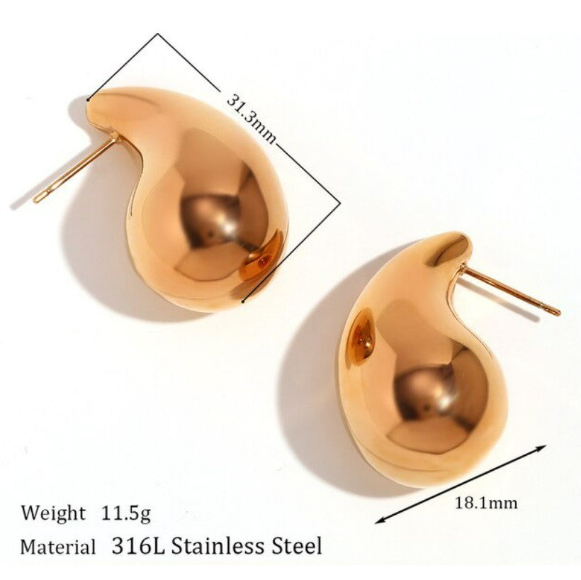 Gold Pear Drop Earrings