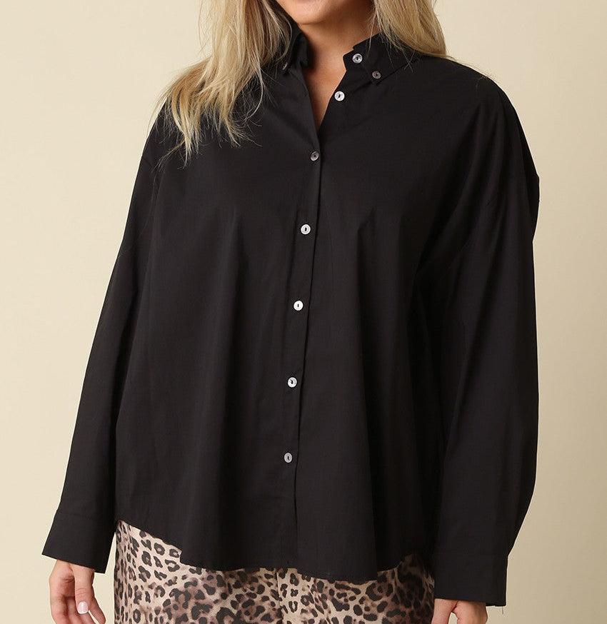 Fawna Oversized Button Up Top