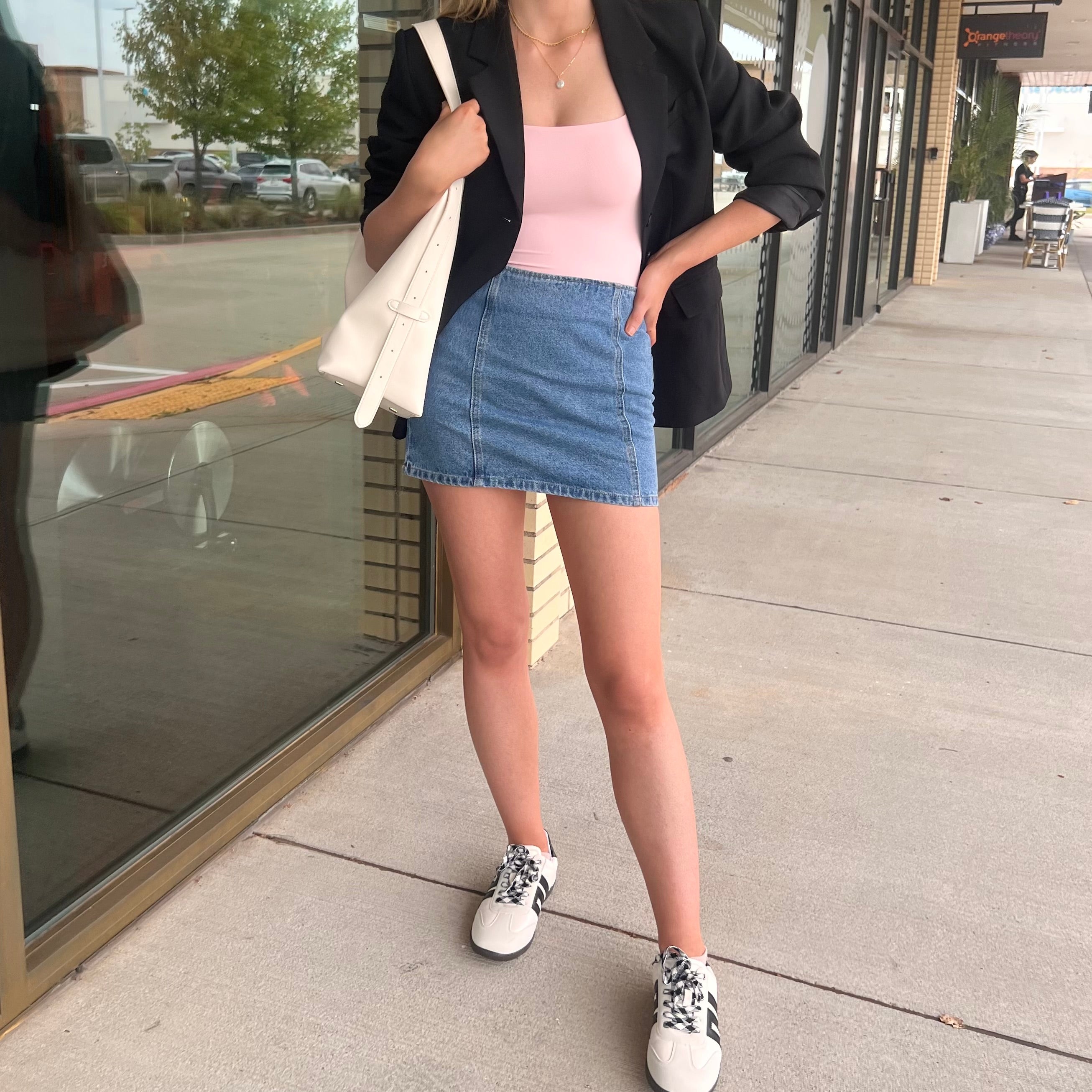 Aria Vintage Wash Denim Mini Skirt