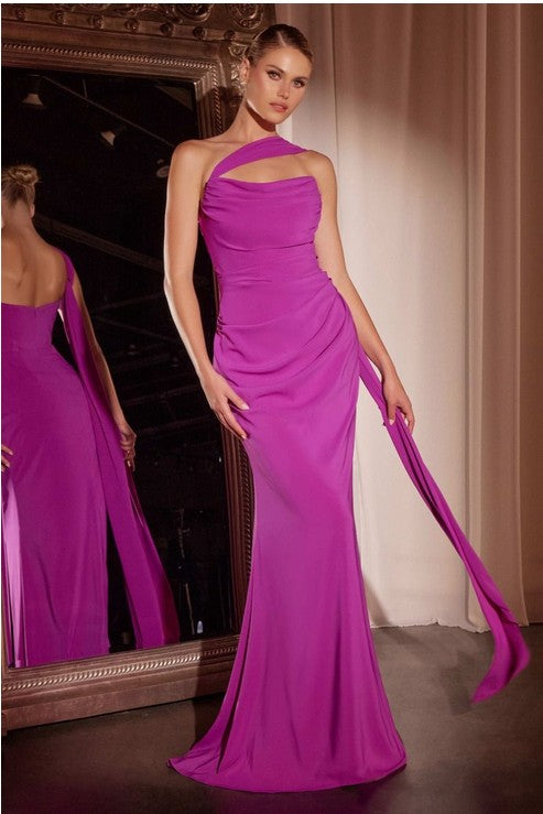 Danika purple chiffon formal