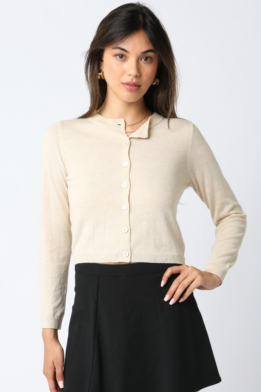 Hannah Button Front Sweater Top