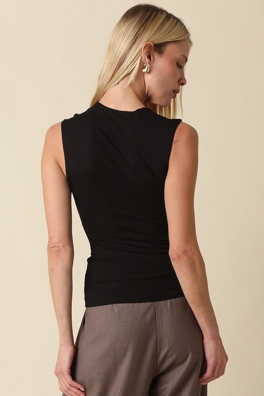 Mya Asymmetrical Ruched Top