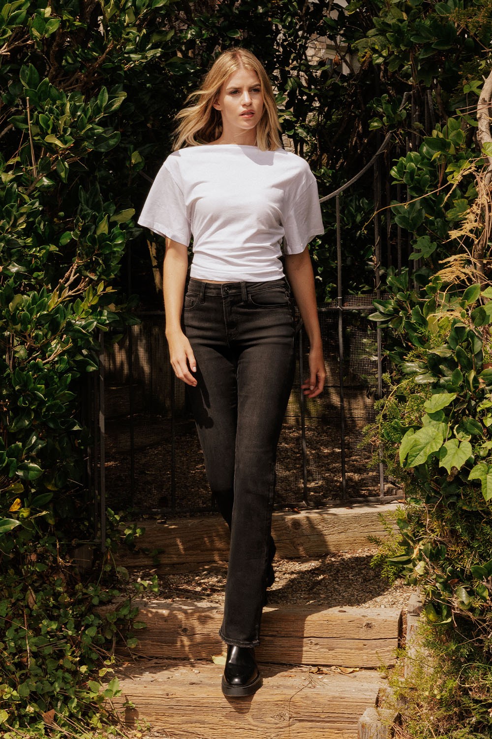 Jaslyn Black High Rise Bootcut Jeans