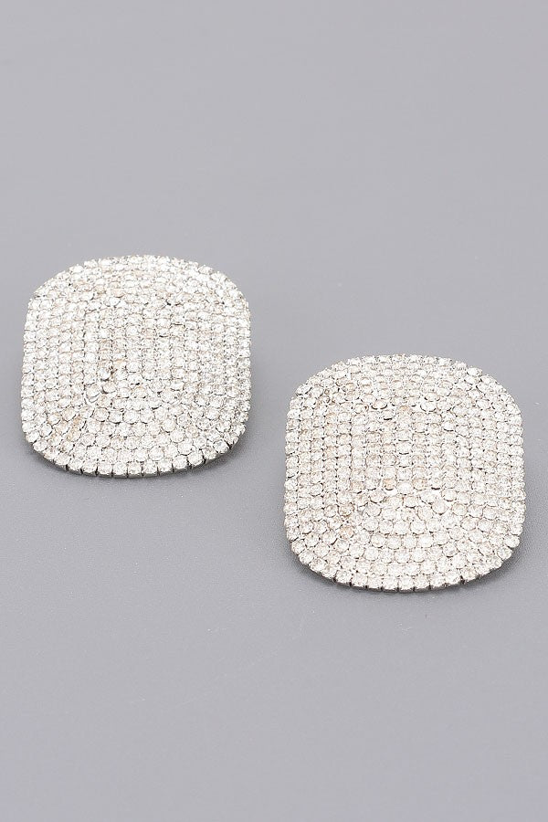 Silver Rhinestone Earrings