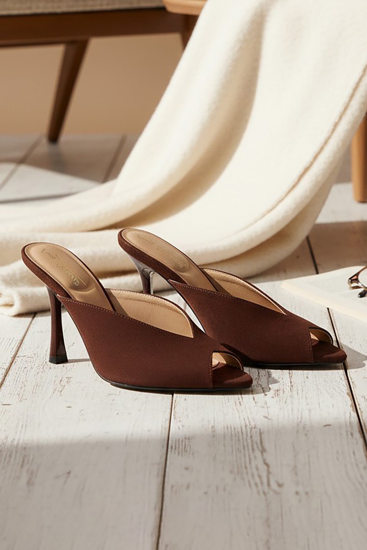 Brinley Brown Suede Sleek Mule