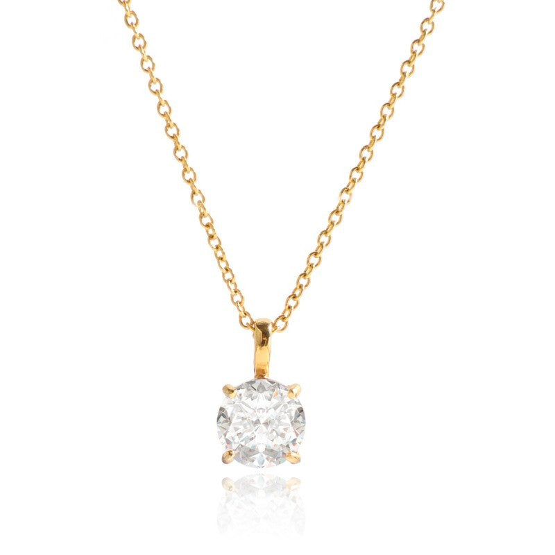 Gold Round Stainless Steel Necklace