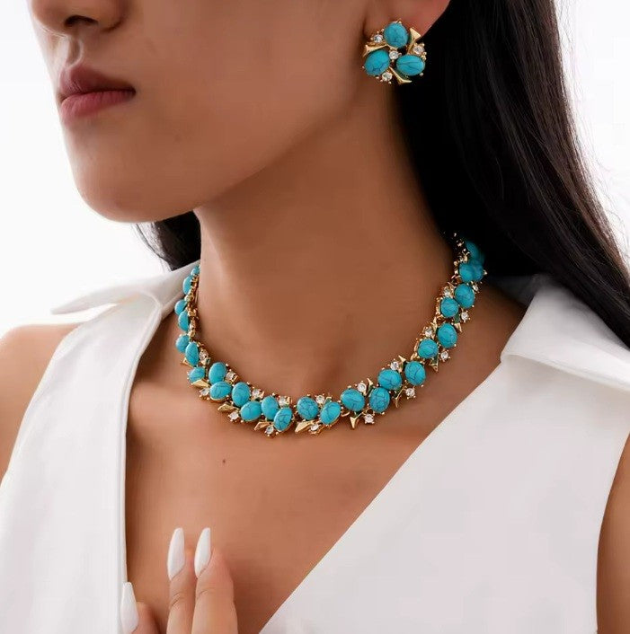 Vintage Turquoise Statement Necklace