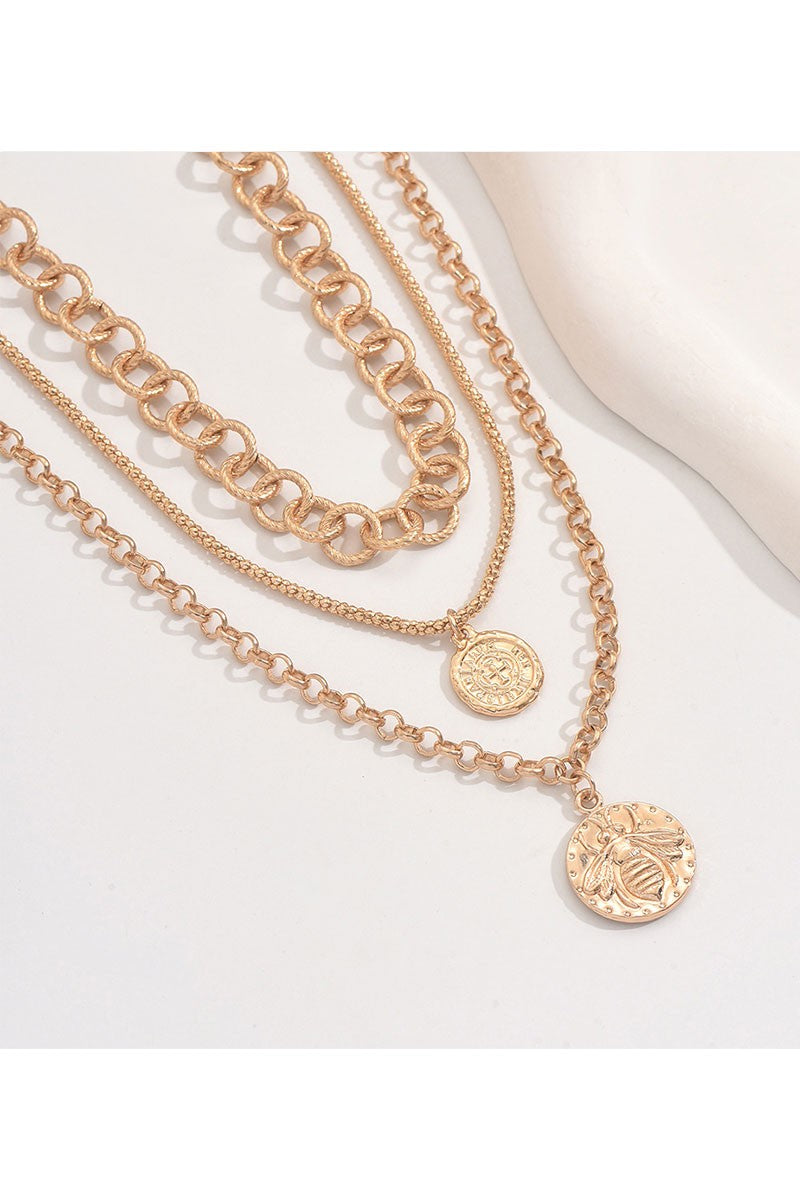 Retro Gold Chain Necklace Set