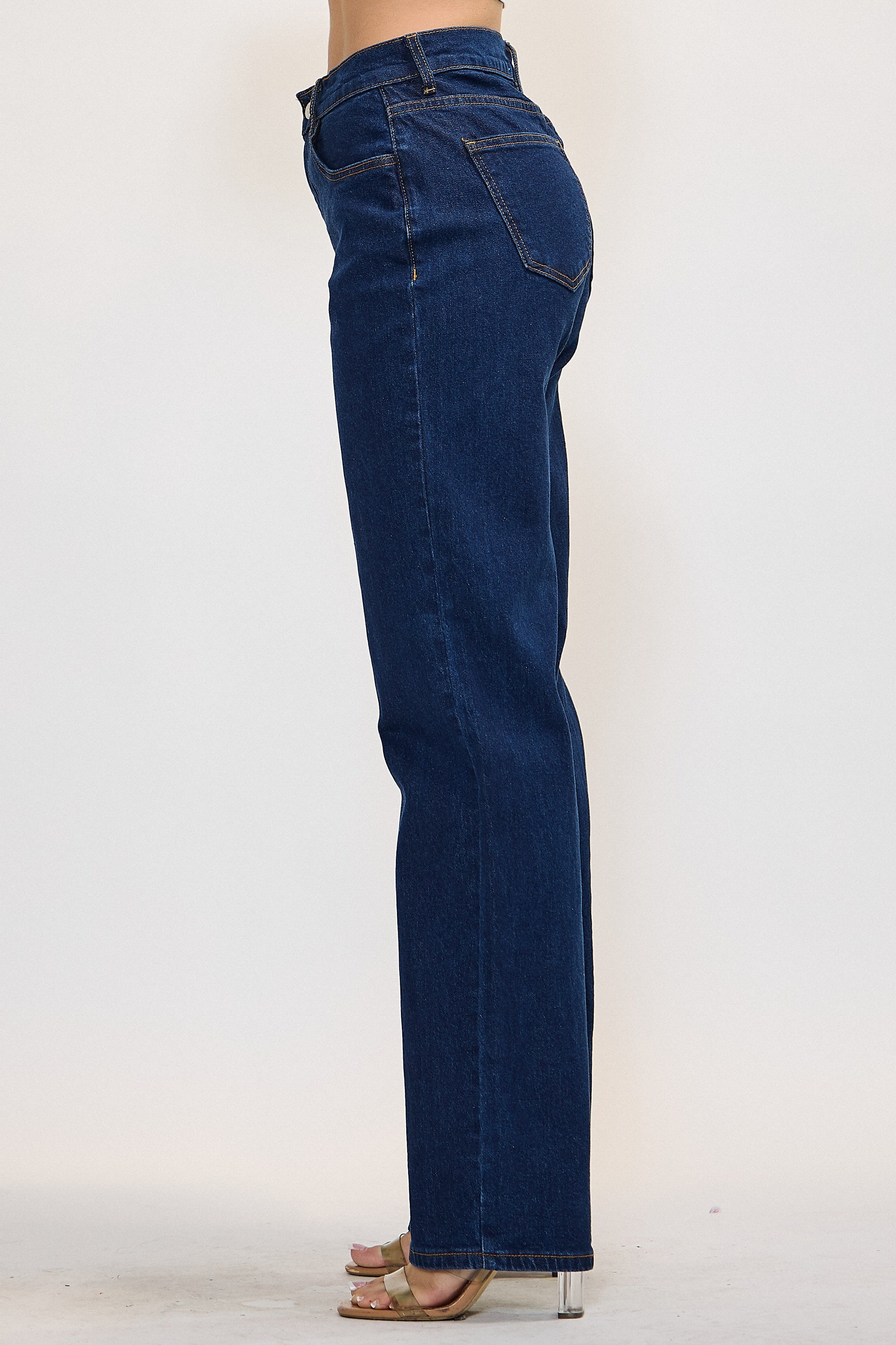 Letti Indigo 90'S Straight Leg Slim Baggy Jeans
