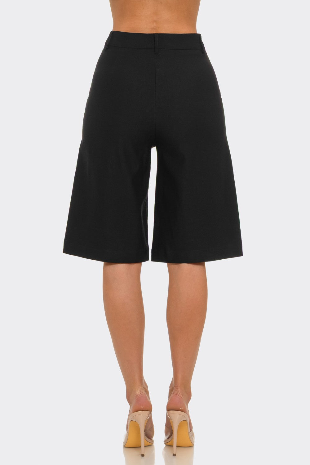 Maddi black high rise bermuda shorts