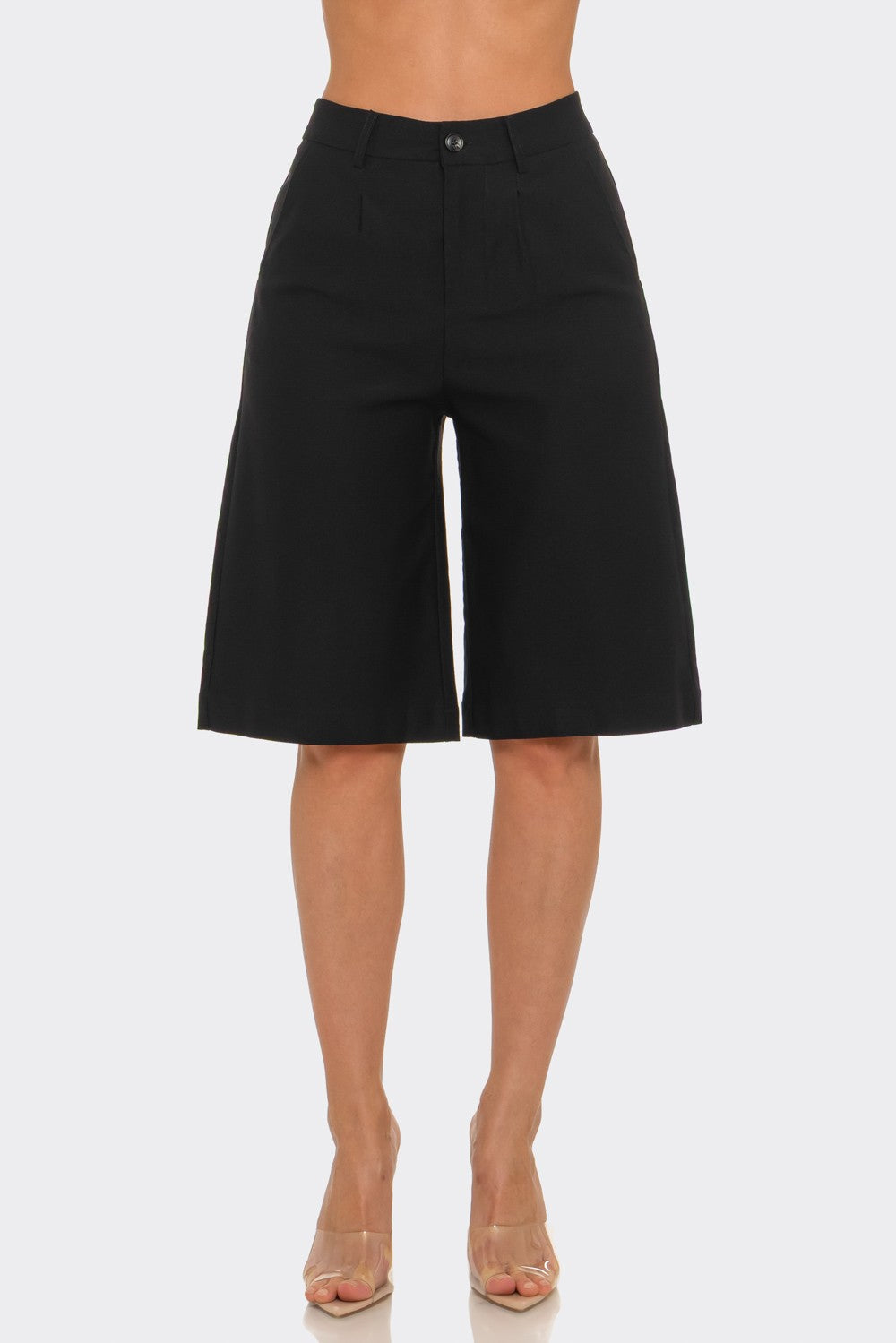 Maddi black high rise bermuda shorts
