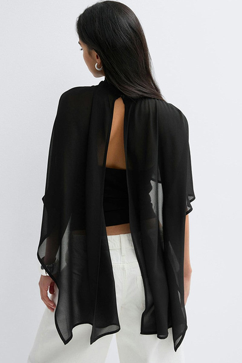 Colbie Elegant Mesh Layered Top