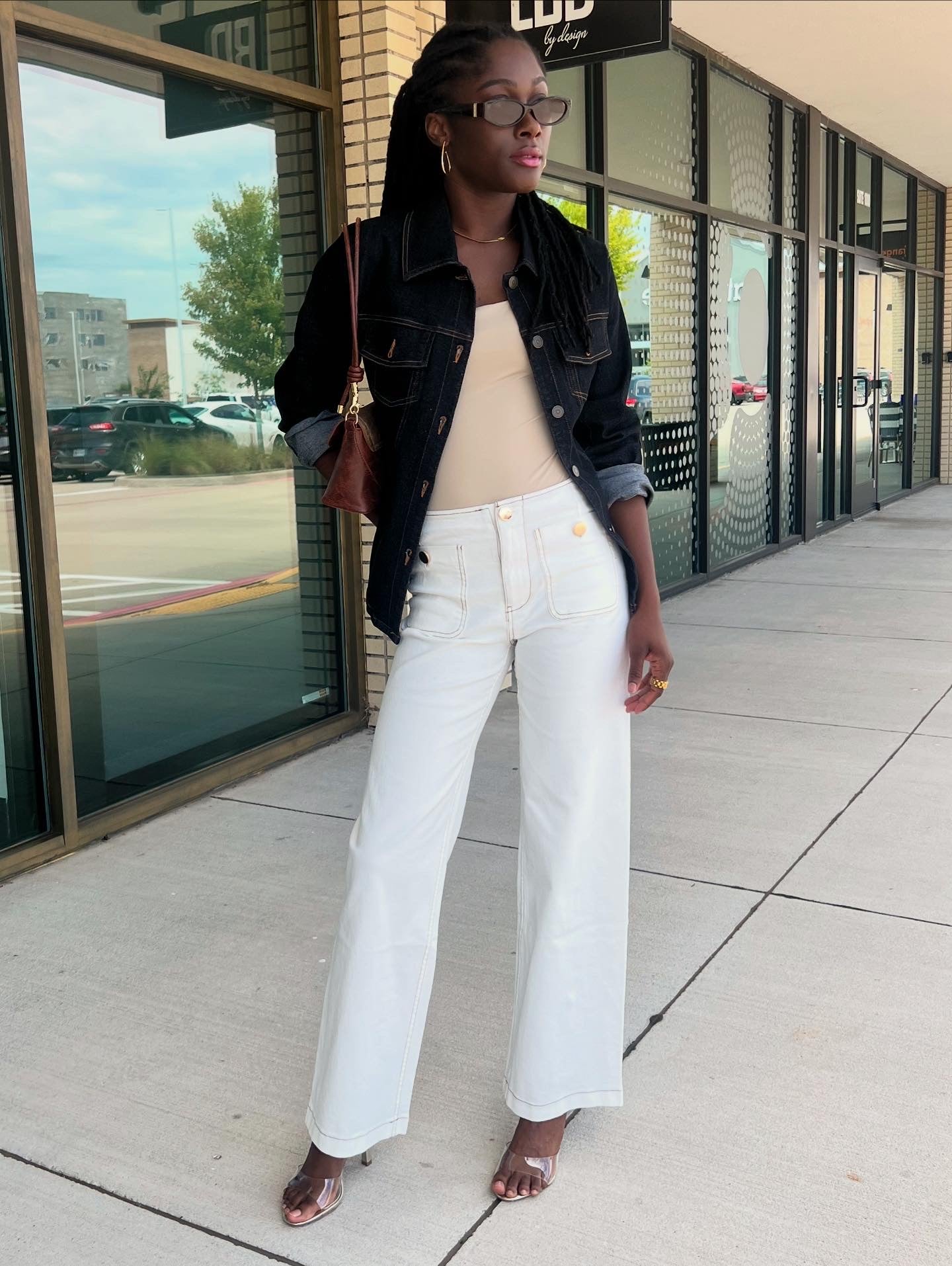 Taylor Cream High Waist Front Pocket Jeans