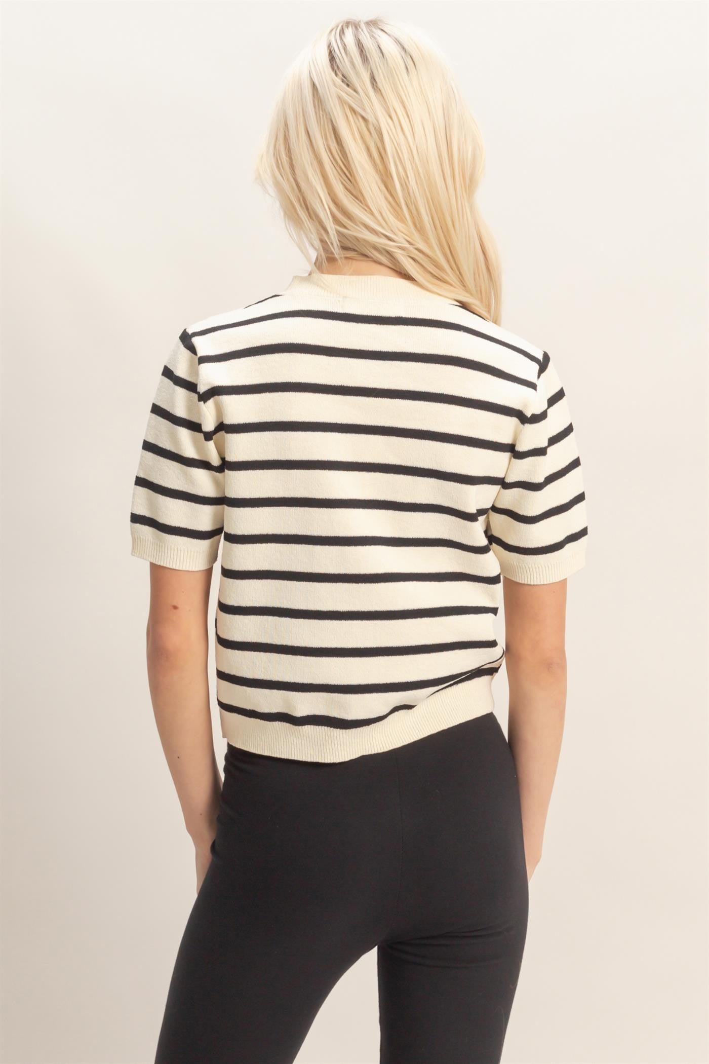 Makayla striped cardigan top