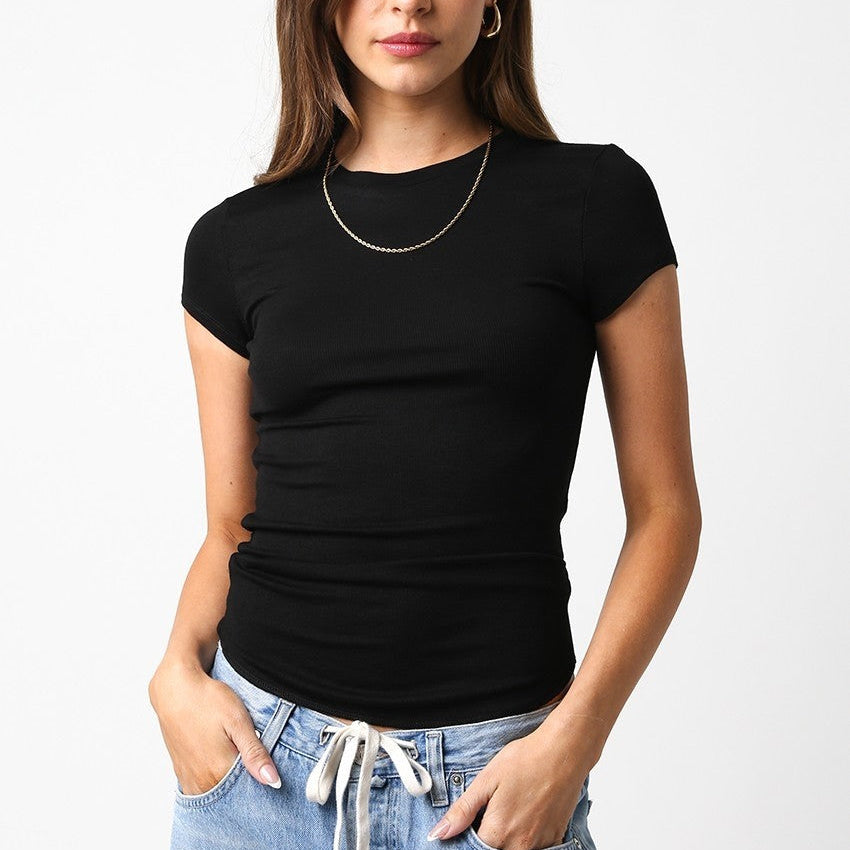 Kelly Ribbed Cap Sleeve Top