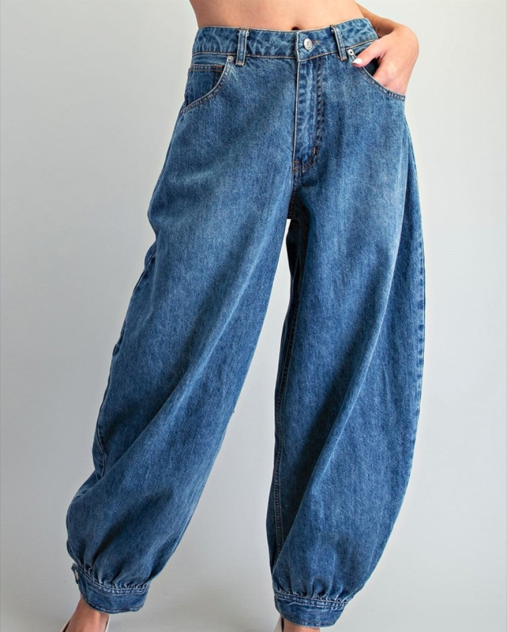 Emersen Denim Wide Leg Jogger Jeans