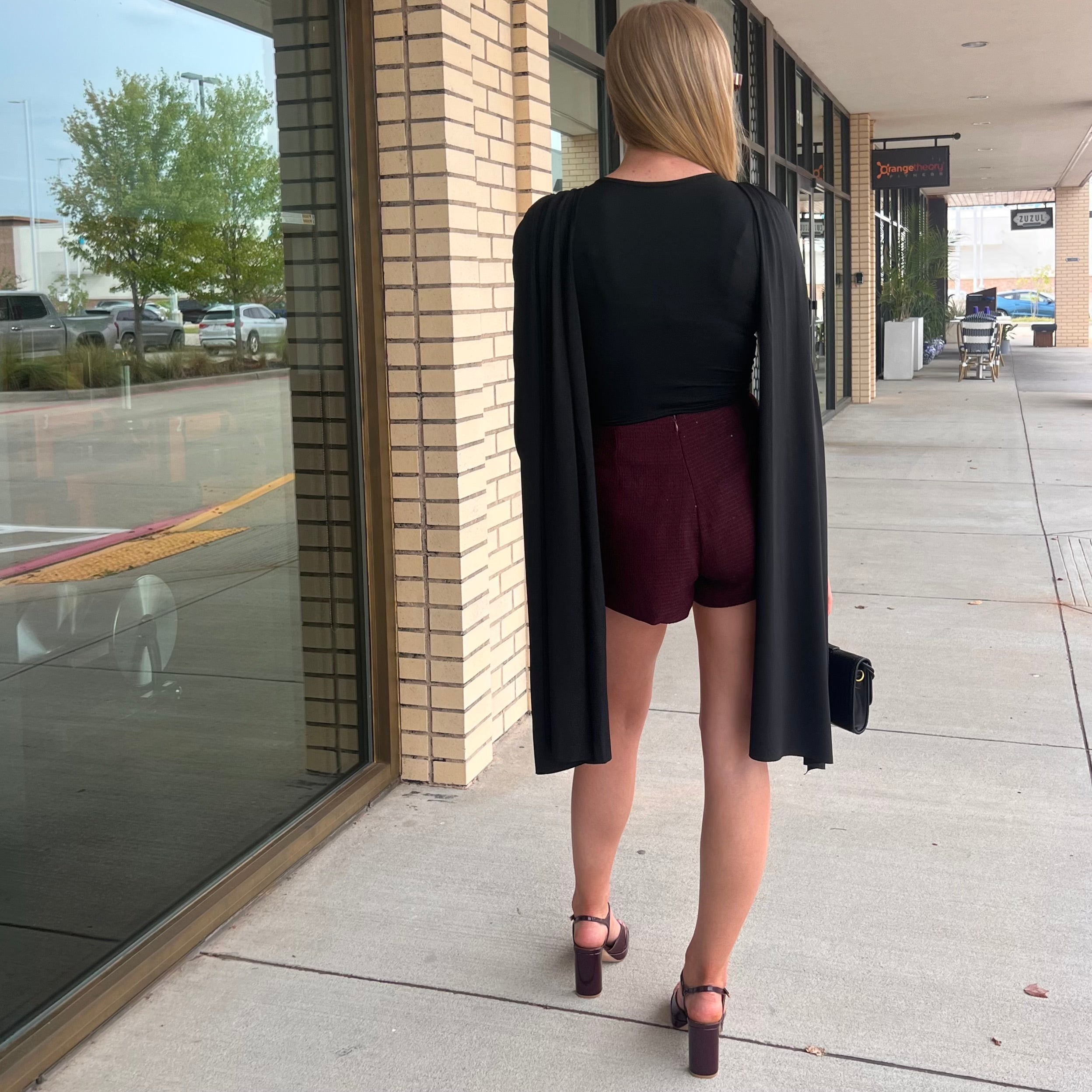 Olivia Plum Tweed Shorts