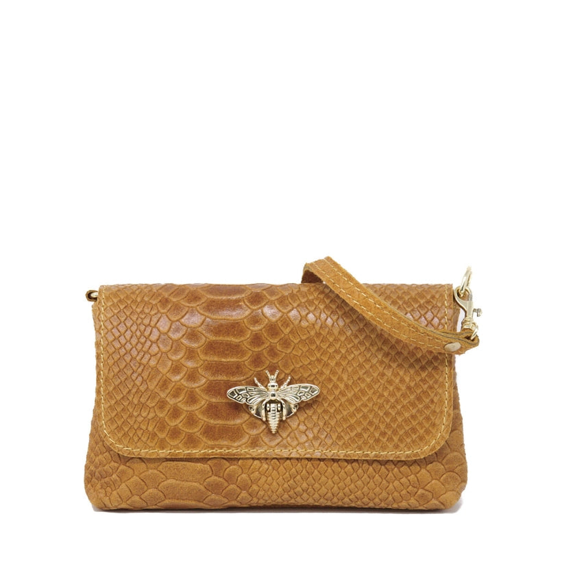 Alara Italian Leather Bumblebee Crossbody Bag