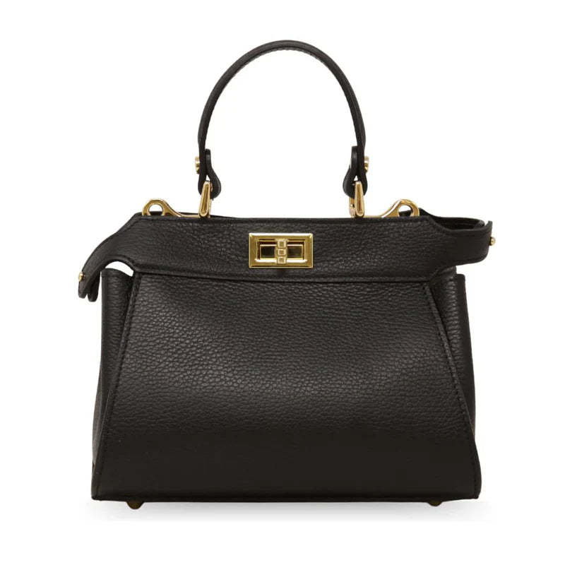 Fernanda Black Genuine Leather Crossbody Handbag