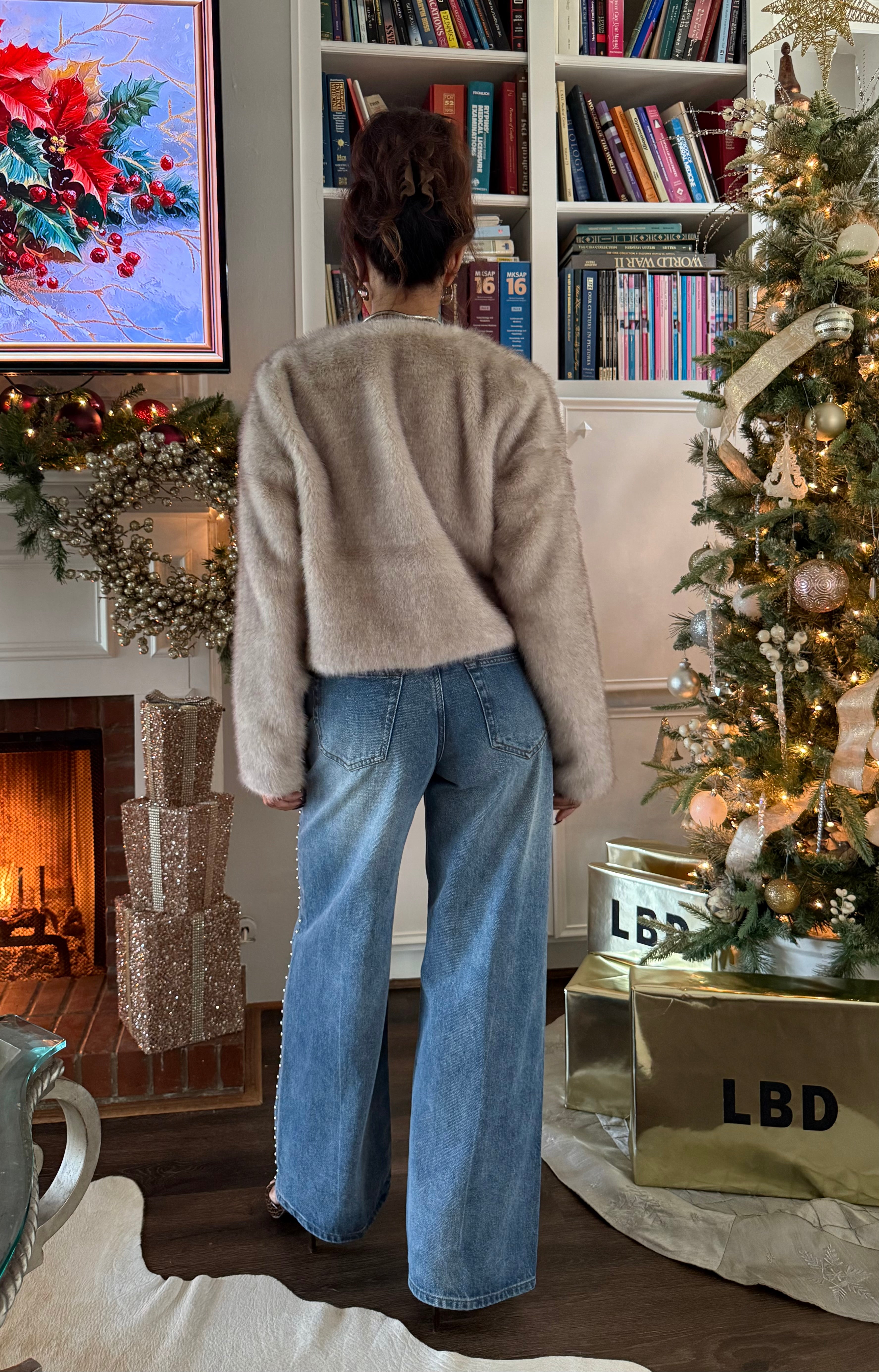 Wilma wide leg studded jean