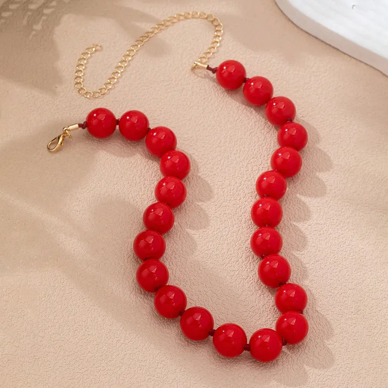Red Beaded Necklace