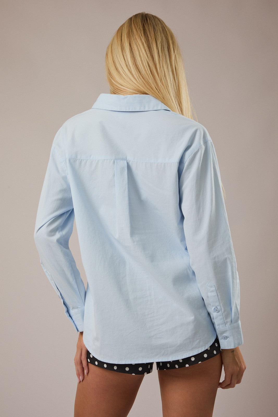 Glenn light blue button up shirt