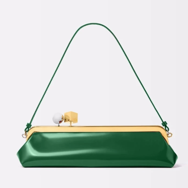 Linda Two Tone Clutch Bag with Crossbody Strap