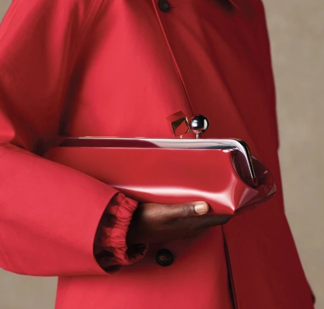 Linda Two Tone Clutch Bag with Crossbody Strap