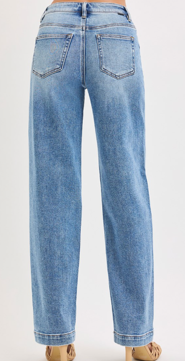 Jordyn Medium Wash High Rise Baggy Jeans