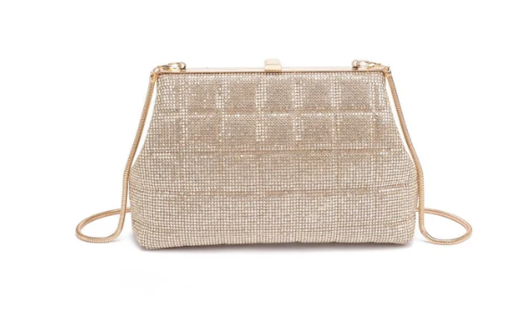 Karla Gold Rhinestone Evening Bag