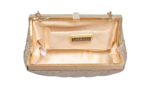 Karla Gold Rhinestone Evening Bag