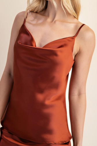 Liora Sienna Satin Cowl Neck Cami