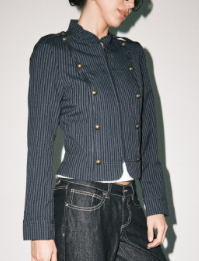 Helena Navy Blue Military Jacket