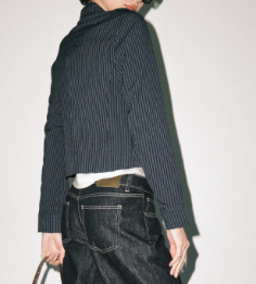 Helena Navy Blue Military Jacket