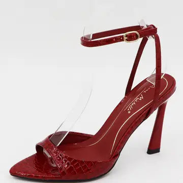 Ruby Croc Pointed Open Toe Stiletto Shoe