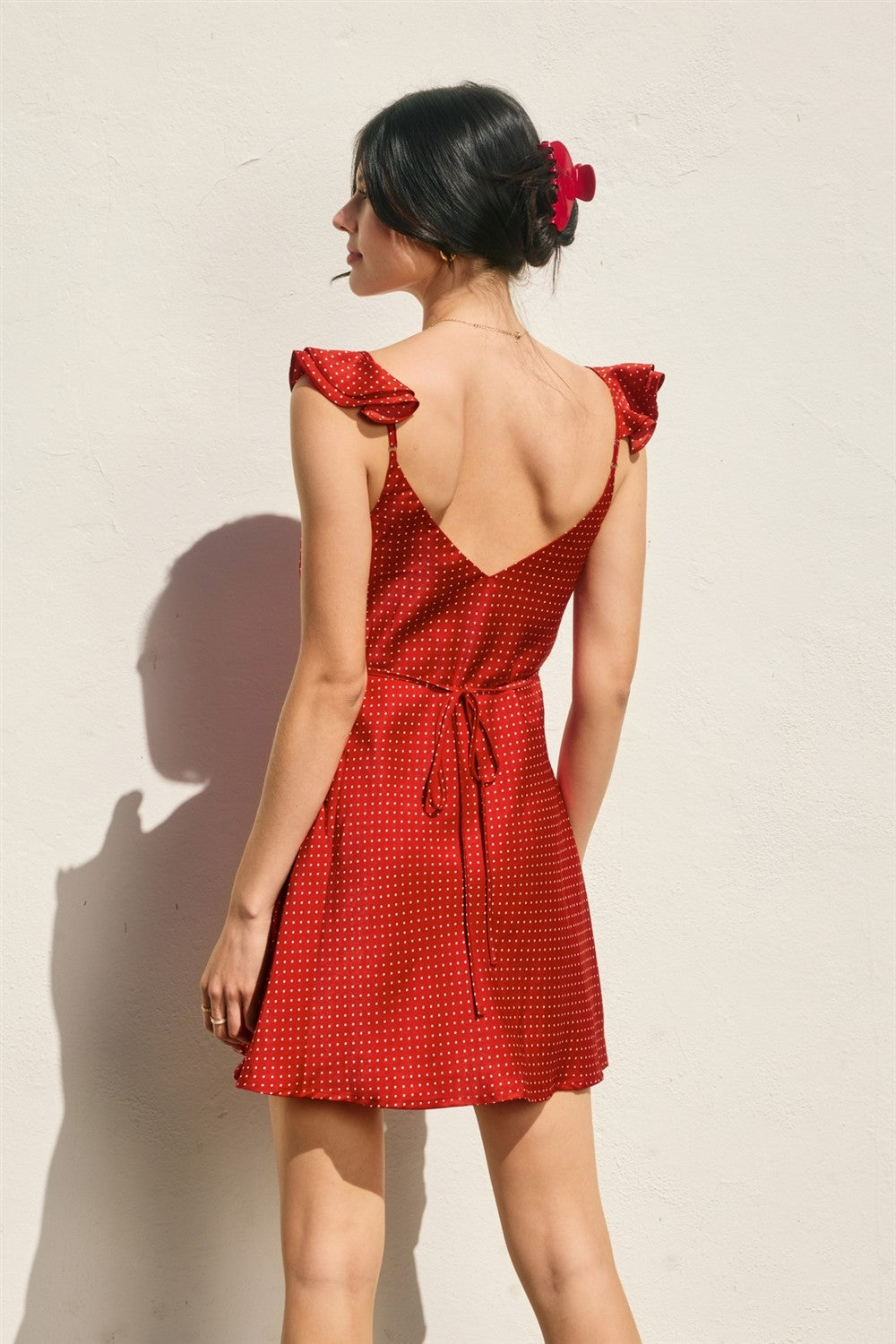 Lottie Red Polka Dot Mini Dress
