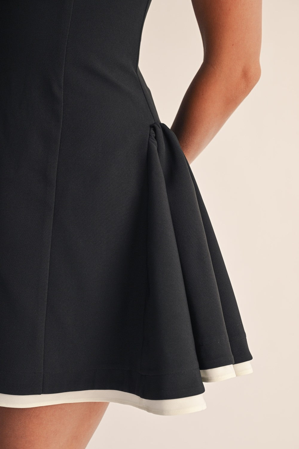 Nova Black Off Shoulder Fit & Flare Mini Dress