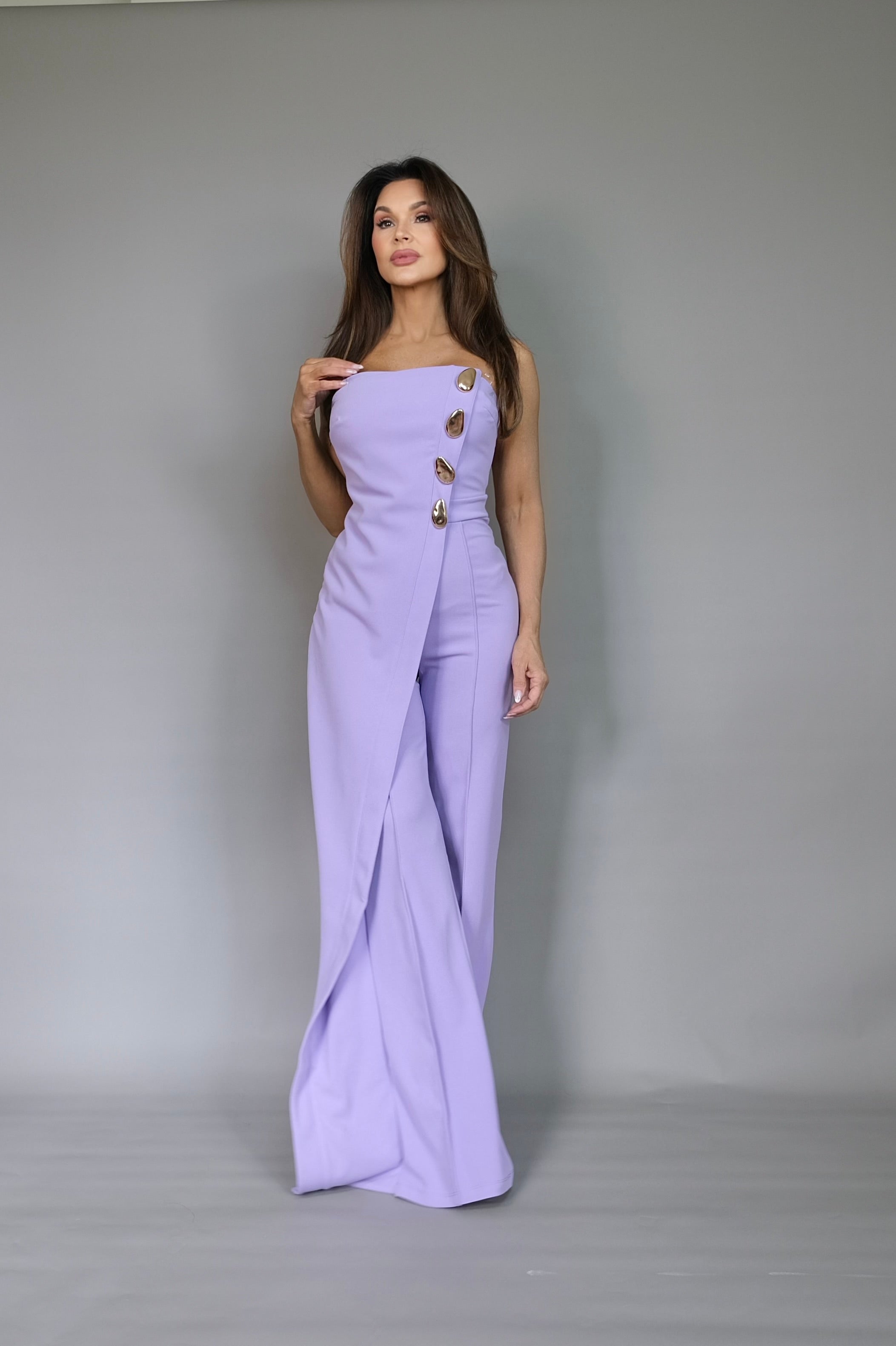 Jada lavender tear drop flap jumpsuit