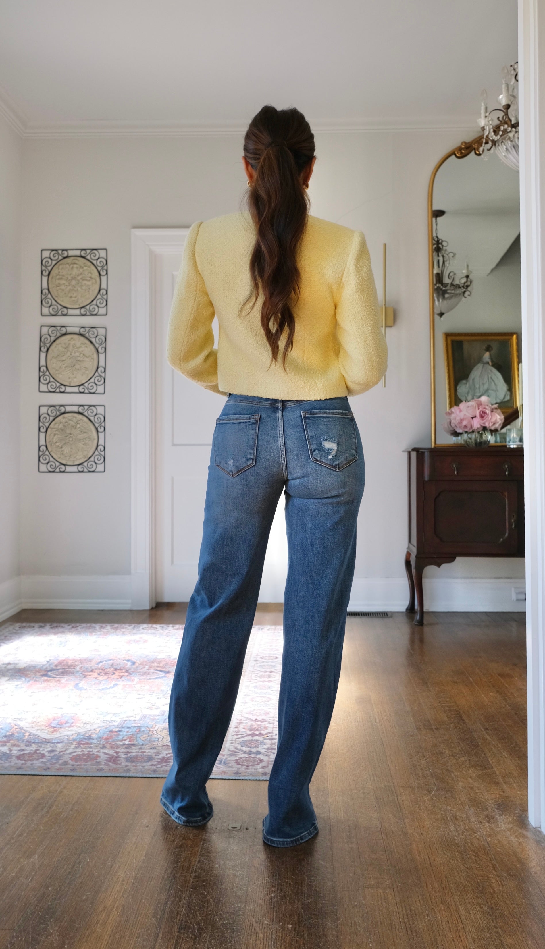 Marleigh lemon soft tweed jacket