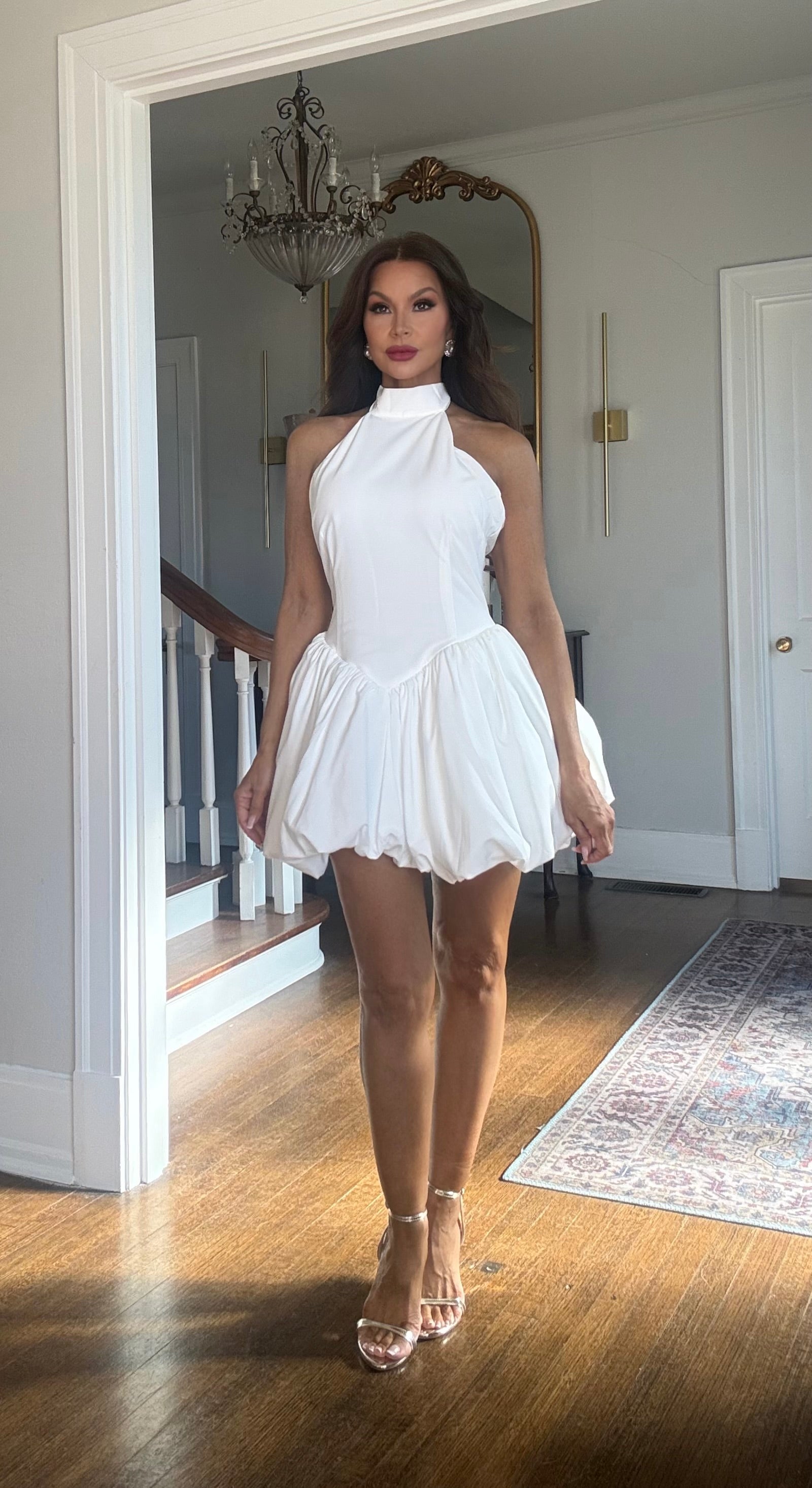 Kelly Halter Bubble Mini Dress