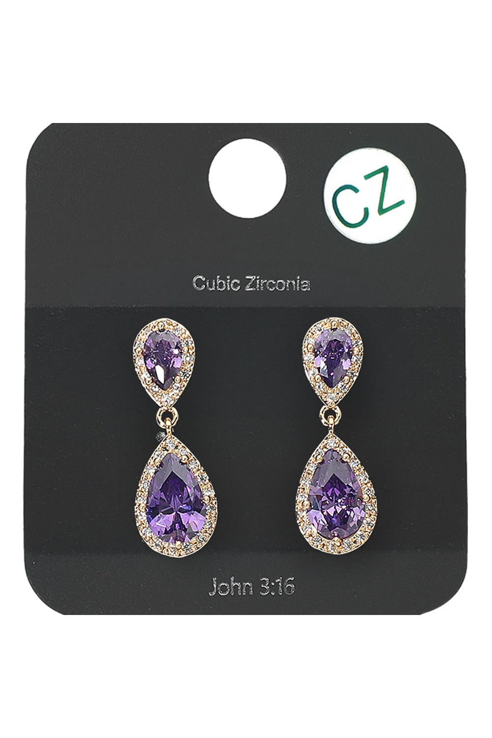 Crystal Dangle Teardrop Earrings