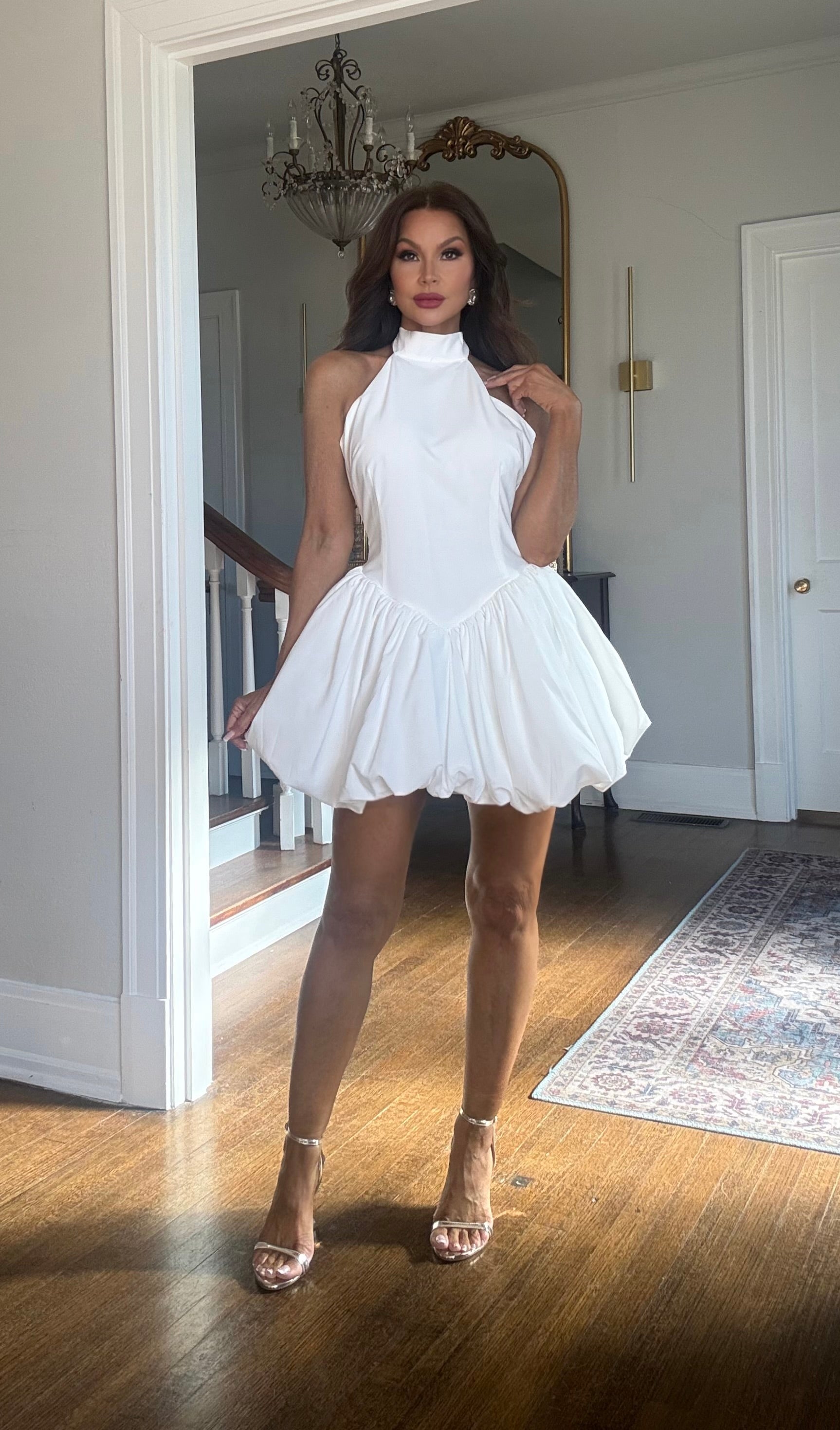 Kelly Halter Bubble Mini Dress