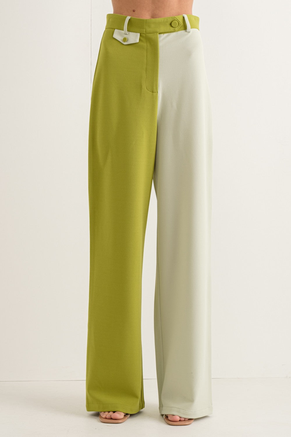 Mandi Sage & Green Split Pants