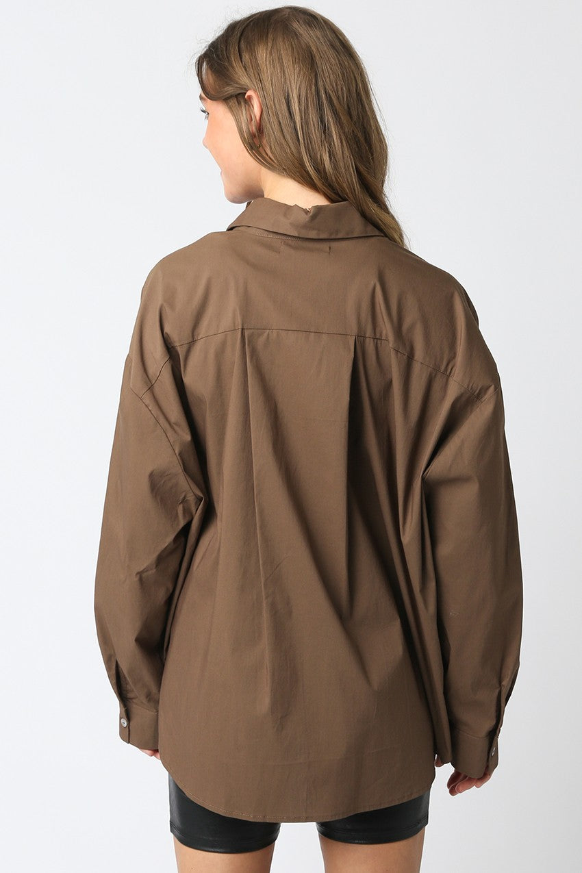 Fawna Oversized Button Up Top