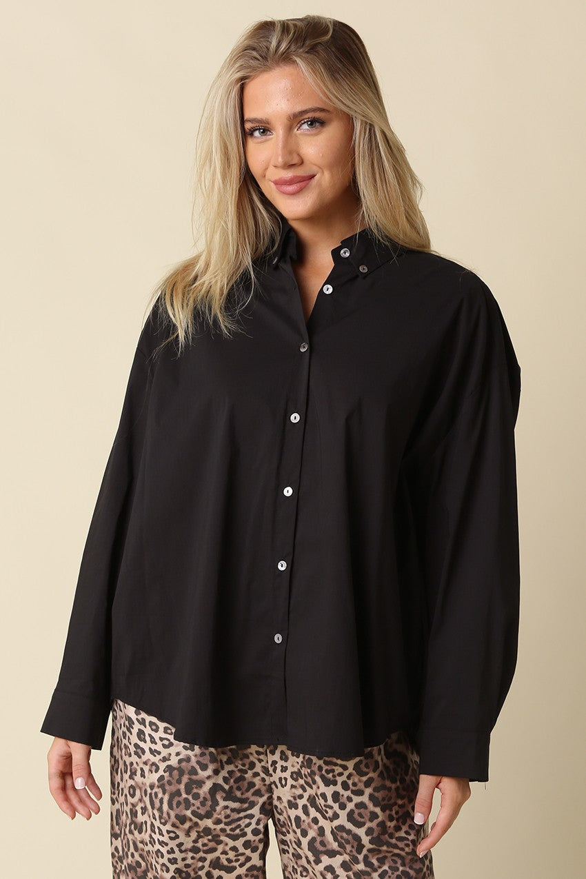 Fawna Oversized Button Up Top